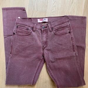 Adidas 511 men denim jeans purple/red color 28/32